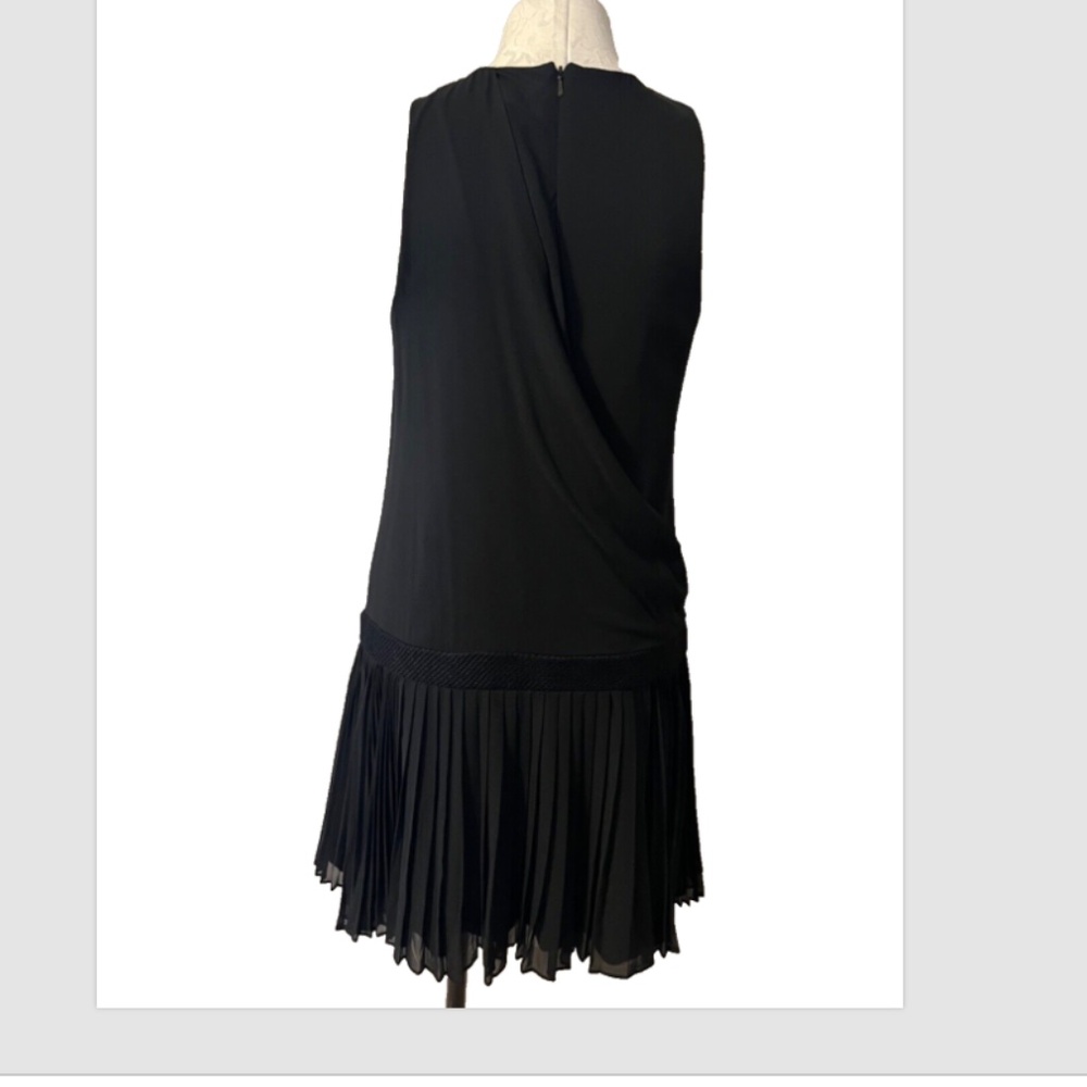 Rag & Bone Dress 6 Black Stretch Silk Rich Drape Pleat Trim - Picture 15 of 15